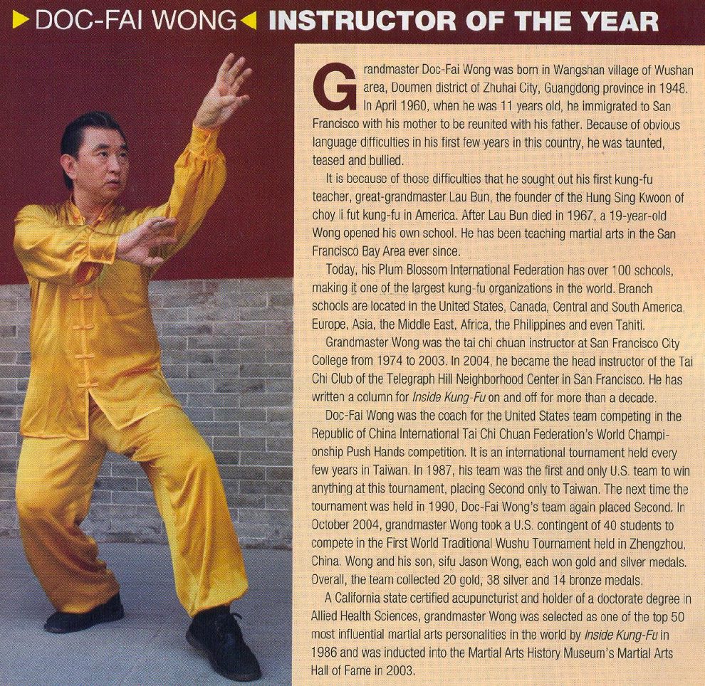 Grandmaster designated as Instructor of the Year