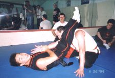Sifu Jason Wong demonstrating a  technique from the ground