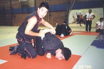 Sifu Jason Wong demonstrating a ground fighting technique