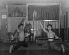 Click Here! Doc-Fai Wong (on the right) kung fu weapon training in Lau Bun's Hung Sing Studio in 1965