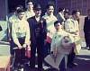 Click Here! Doc-Fai Wong (right holding the mask) with his teacher Lau Bun (center in black outfit) and the Hung Sing students were getting ready for a parade in Marysville, California in 1964