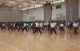 students of Sifu Pedro Rico working on the CLF Five Wheel Stance that Grandmaster taught in seminars in June 1995 in Zaragoza, Spain.