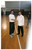 Seminars in Zaragoza, Spain. Grandmaster's Left - Sifu Sebastian Gonzales in Black,his Right - Sifu Pedro Rico in Red