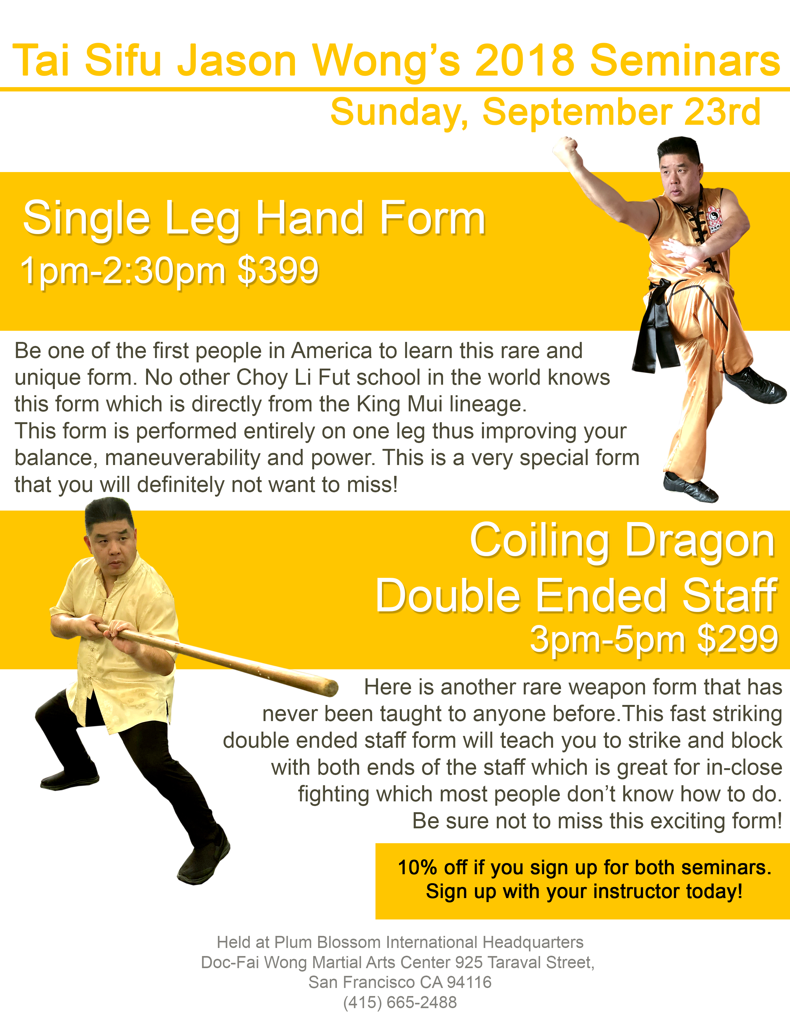 Tai Sifu Jason J Wong Seminars of Rare Choy Li Fut Forms