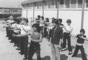 Young Doc-Fai Wong teaching a CLF class in Milpitas, California in 1975